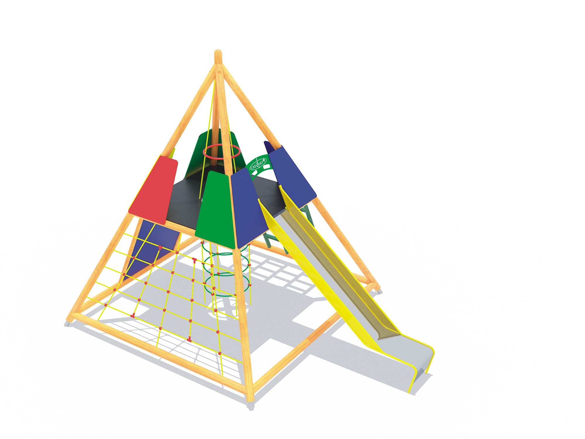 Piramida 1 ze zjeżdżalnią place zabaw projekty realizacje